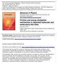 Friction and energy dissipation mechanisms in adsorbed molecules ...