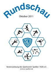 Rundschau 2011 Oktober - SV Spellen 1920 e.V.