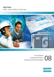 Atlas Copco 2008 â tough ending to a record year Annual Report ...