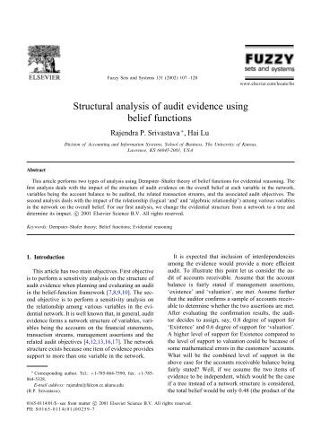 Structural analysis of audit evidence using belief functions