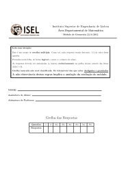 Grelha das Respostas - Ãrea Departamental de MatemÃ¡tica