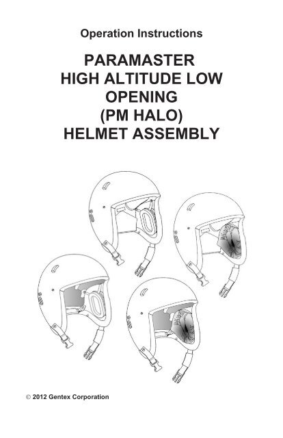 (pm halo) helmet assembly - Gentex Corporation