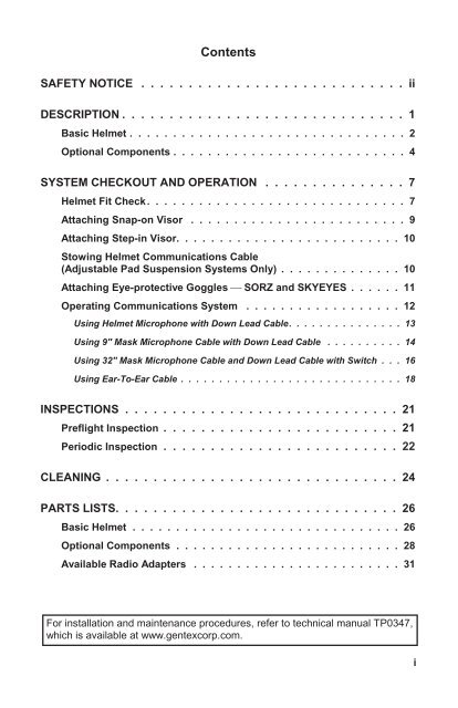 (pm halo) helmet assembly - Gentex Corporation