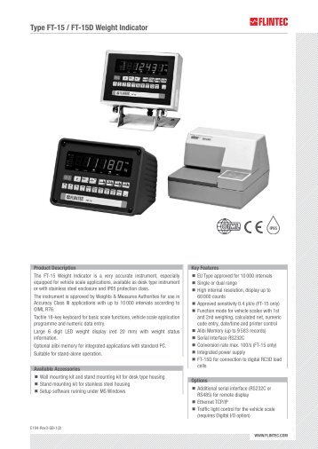 Data sheet SB4 Load Cell - english - Flintec Polska