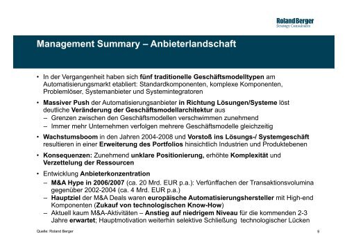 Global Automation Industry Study 2015 - Roland Berger