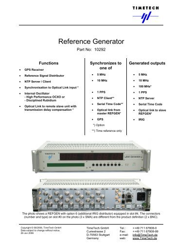 Reference Generator - TimeTech GmbH