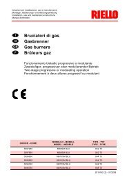 Bruciatori di gas Gasbrenner Gas burners BrÃƒÂ»leurs ... - Riello Burners