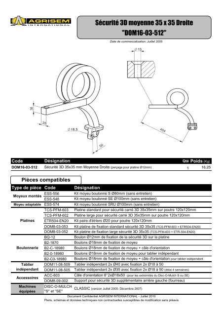 (Sécurité 3D pour moyeu à boulonner.xls) - agrisem