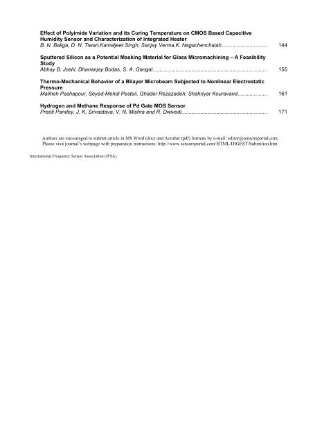 Effect of Polyimide Variation and its Curing Temperature on CMOS ...