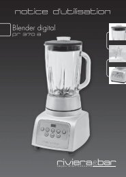 Notice d'utilisation - Blender digital Vario Plus - PR ... - Riviera et Bar