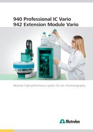 940 Professional IC Vario 942 Extension Module Vario - Metrohm