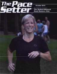 The Pace Setter - Hudson Mohawk Road Runners Club