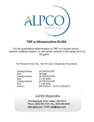 Ultrasensitive TNF-alpha ELISA - ALPCO Diagnostics