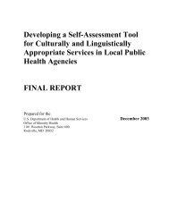 Developing a Self-Assessment Toolfor Culturally - Office of Minority ...