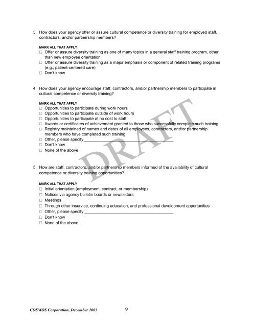 Developing a Self-Assessment Toolfor Culturally - Office of Minority ...