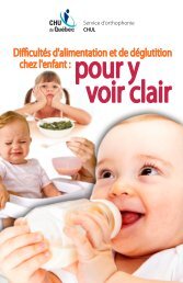 Difficultés d'alimentation et de déglutition chez l'enfant - CHUQ