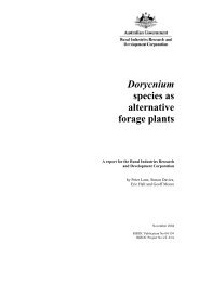 Dorycnium species as alternative forage plants