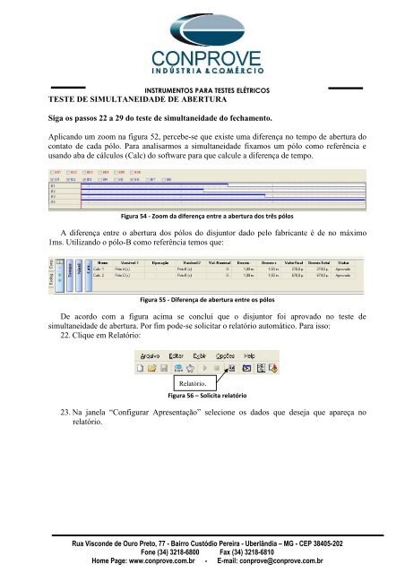 Tutorial Teste Disjuntor Simultaneidade Oscilogafia Digital CE600X