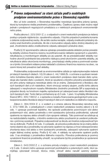 Notitiae ex Academia Bratislavensi Iurisprudentiae - PaneurÃ³pska ...