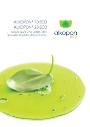 ALKOPONÂ® 70 ECO ALKOPONÂ® 28 ECO - Oxiteno