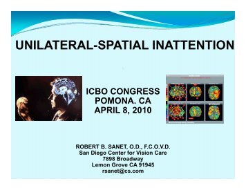 UNILATERAL SPATIAL INATTENTION (NEGLECT)