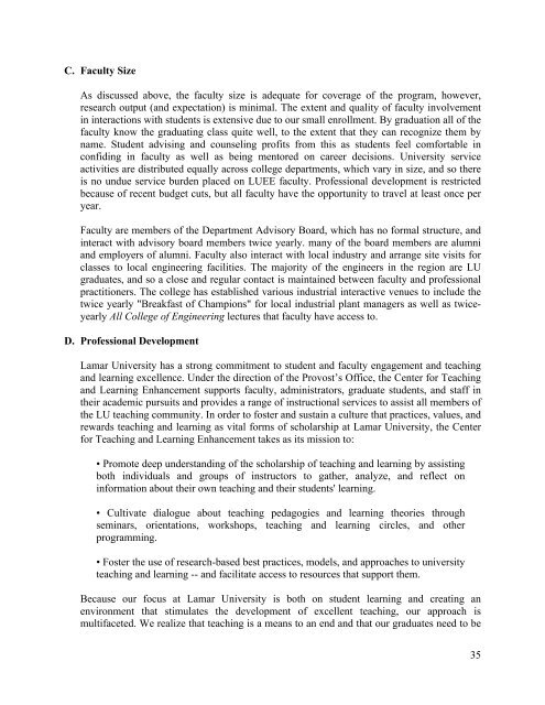 LUEE 2012 Self-Study Report (PDF) - Lamar University Electrical ...