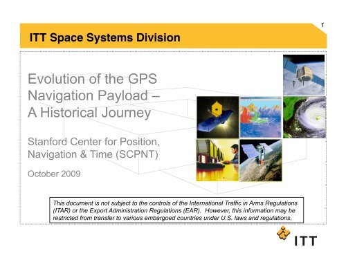 Evolution Of The GPS Navigation Payload - Stanford Center for ...