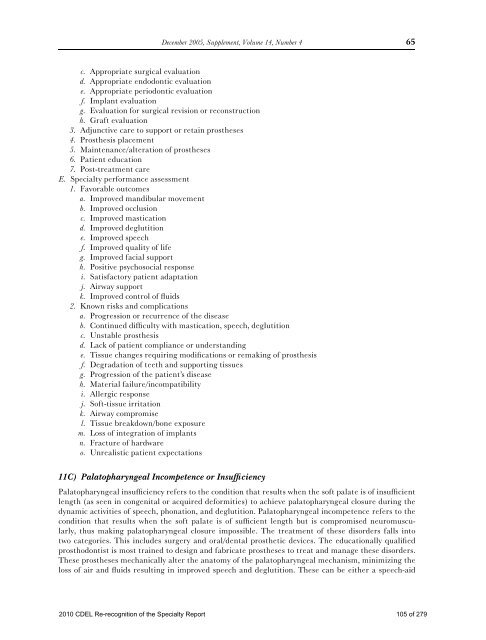 PROSTHODONTICS - American College of Prosthodontists