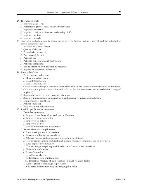 PROSTHODONTICS - American College of Prosthodontists