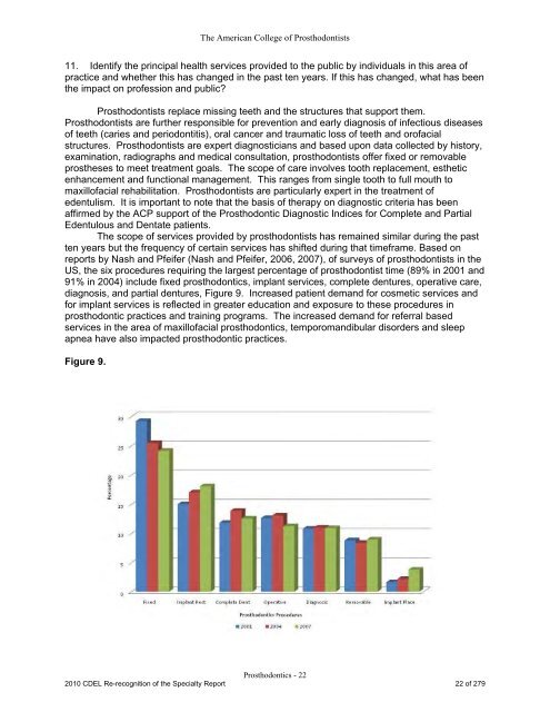 PROSTHODONTICS - American College of Prosthodontists
