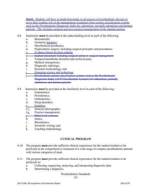 PROSTHODONTICS - American College of Prosthodontists