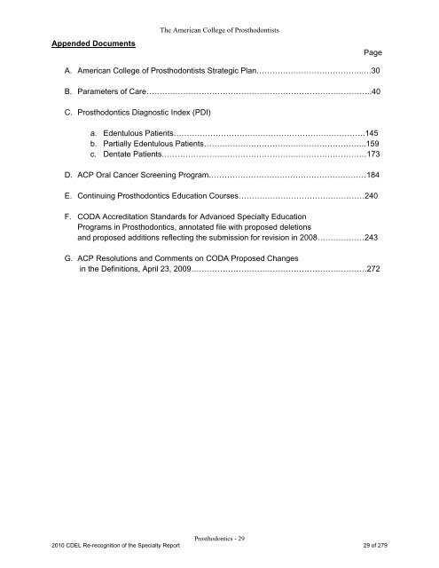 PROSTHODONTICS - American College of Prosthodontists