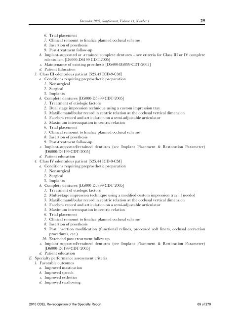 PROSTHODONTICS - American College of Prosthodontists