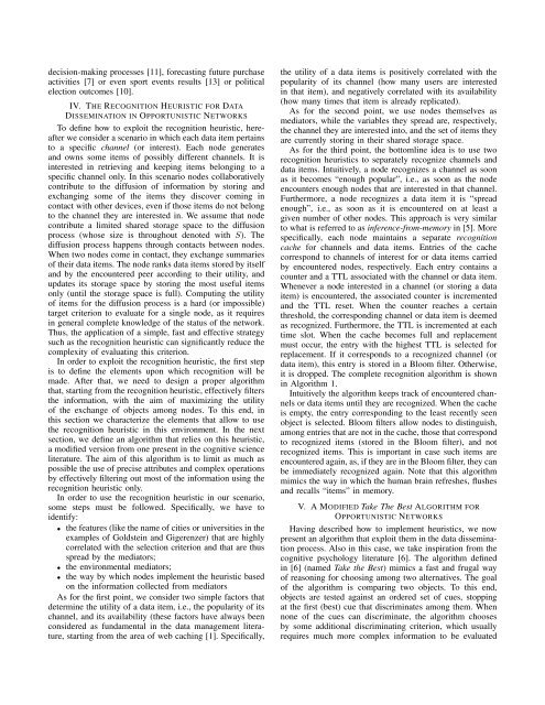 Data Dissemination in Opportunistic Networks using ... - IEEE Xplore