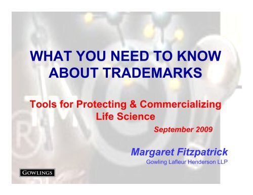 Trademarks - Margaret Fitzpatrick - LifeSciences BC