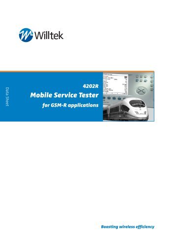 Willtek 4202R Mobile Service Tester for GSM-R applications - EN4TEL