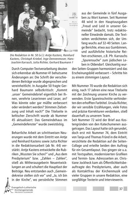 Gemeindebrief Pr. Oldendorf Nr. 100 - April-August 2013