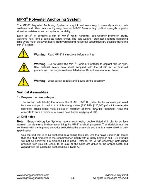 REACT 350Â® II - Energy Absorption Systems