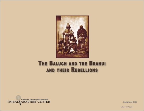 the baluch and the brahui and their rebellions - Tribal Analysis Center