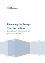 Financing the Energy Transformation - Civic Exchange