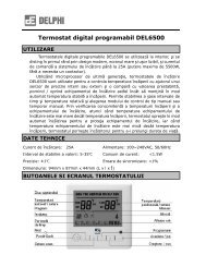 Termostat digital programabil DEL6500