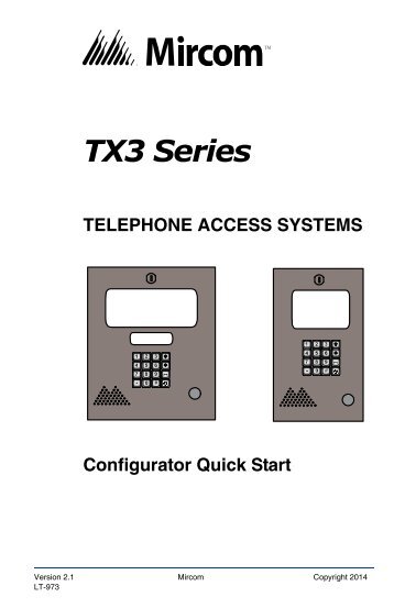 LT-973 TX3 Software Guide - Mircom