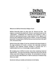 College of Law Student Handbook - DePaul University