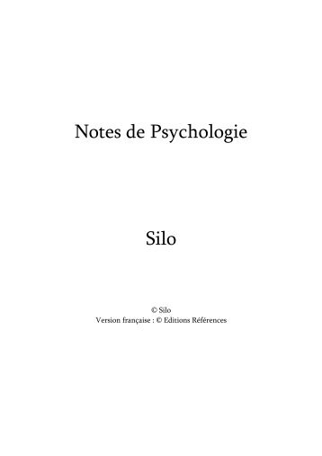 Notes de Psychologie Silo - Humanist Movement