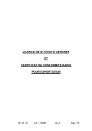 licence de station d'aeronef et certificat de conformite radio pour ...