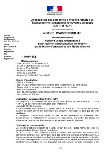 Notice accessibilitÃ© Ã  tÃ©lÃ©charger et imprimer - Ville d'Aubervilliers