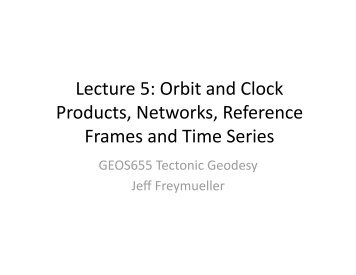 Global Positioning System (GPS): time - Jeff Freymueller