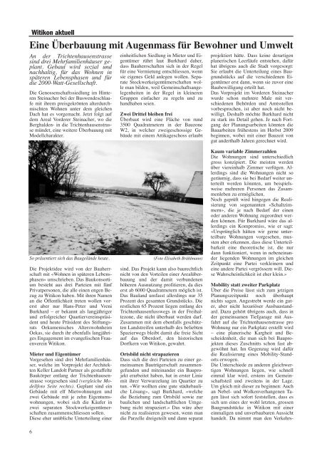Ausgabe 8, Dezember 2008 - Quartier-Anzeiger Archiv