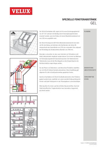 2.3.2 Spezielle FensterabstÃ¤nde - VELUX Schweiz AG