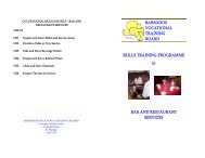 Download the Skills Training Programme Bar & Restaurant Services ...